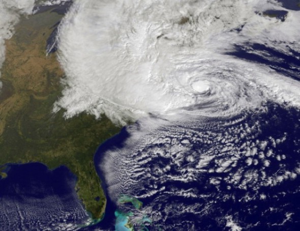 Hurricane Sandy from space